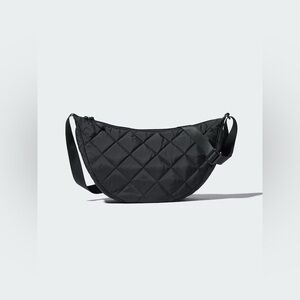 Uniqlo Round Shoulder Bag | Quilted Crescent Half Moon